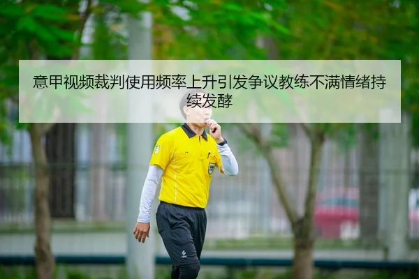 意甲视频裁判使用频率上升引发争议教练不满情绪持续发酵